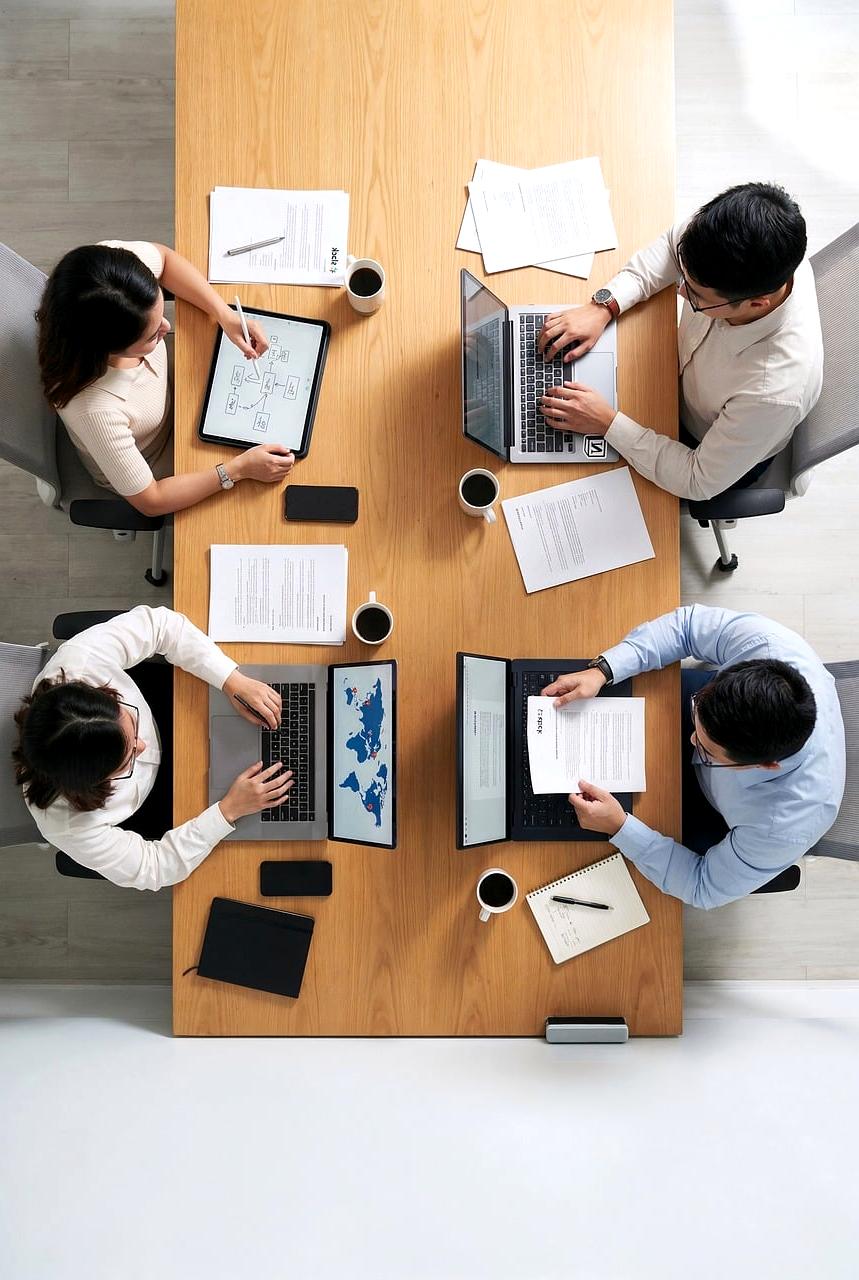 Modern office team collaboration